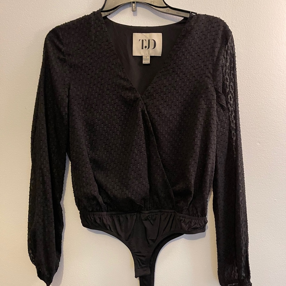 TJD Black Textured Bodysuit - NEVER WORN